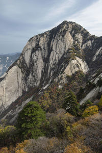 Scenic view of rocky mountains against sky