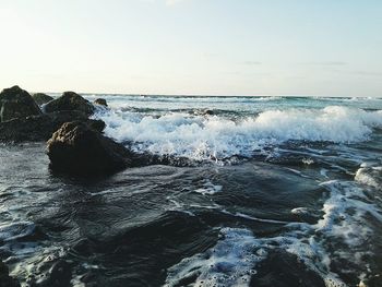 View of waves in sea