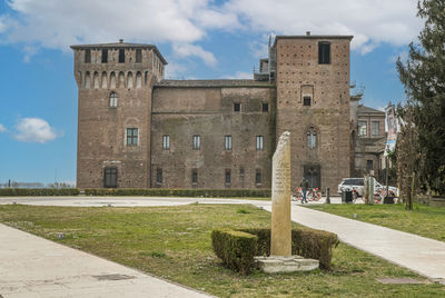 The beautiful facade of the castle of san giorgio in mantua