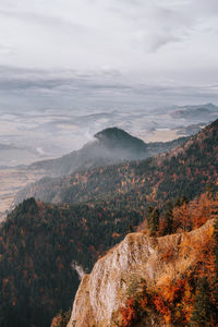 High angle view of landscape against sky