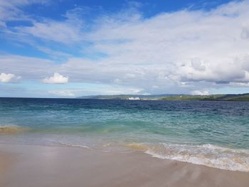 View of sea against cloudy sky