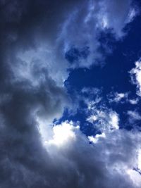 Low angle view of clouds in sky