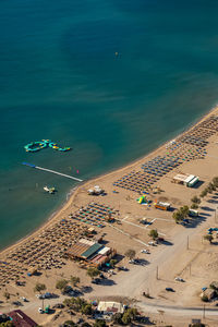 High angle view of beach