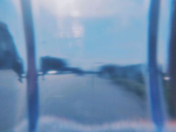 Defocused image of reflection on glass window