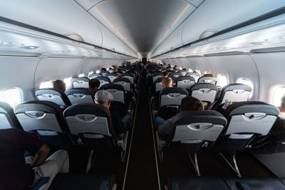 People sitting in airplane