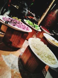 Close-up of food on table