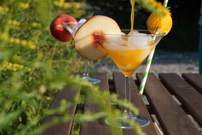Close-up of drink on table
