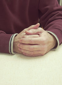 Close-up of hands