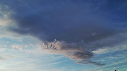 Low angle view of cloudy sky