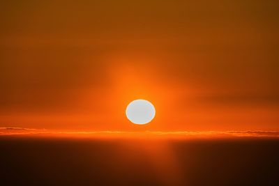 Scenic view of dramatic sky during sunset