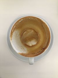 High angle view of coffee on table