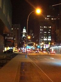 City street at night