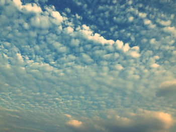 Low angle view of clouds in sky