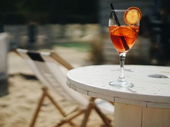 Close-up of wineglass