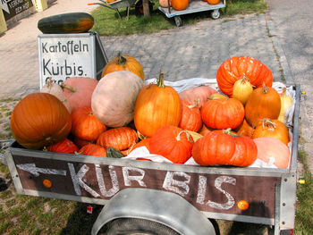 Pumpkins for sale in market