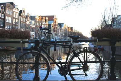 View of canal along buildings