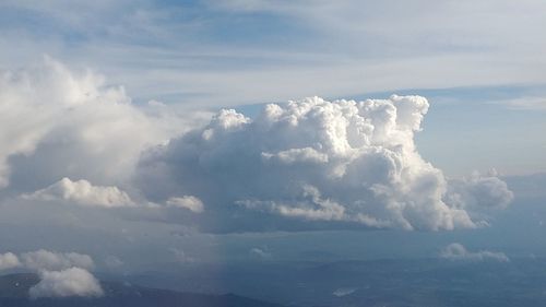 Aerial view of clouds in sky