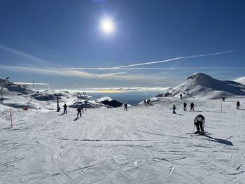 People skiing during winter