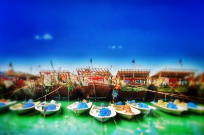 View of built structure against blue sky