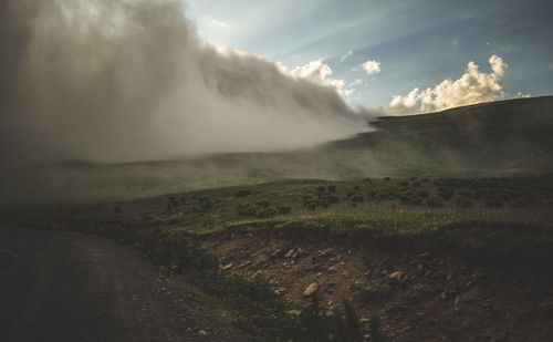 Scenic view of landscape against sky