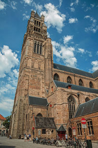 Low angle view of historical building against sky