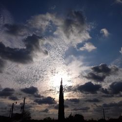 Low angle view of cloudy sky