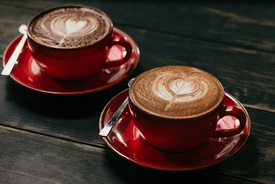 Coffee cup on table