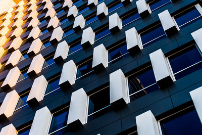 Low angle view of modern building against sky