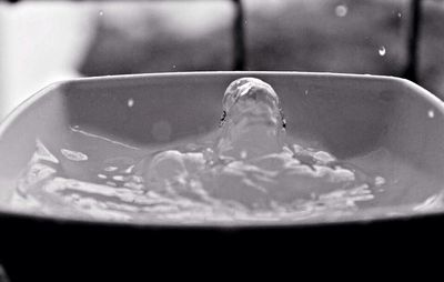 Close-up of bubbles in water