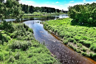 Scenic view of river against sky