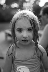 Portrait of cute girl wearing swimwear