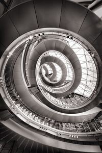 Directly below shot of spiral staircase