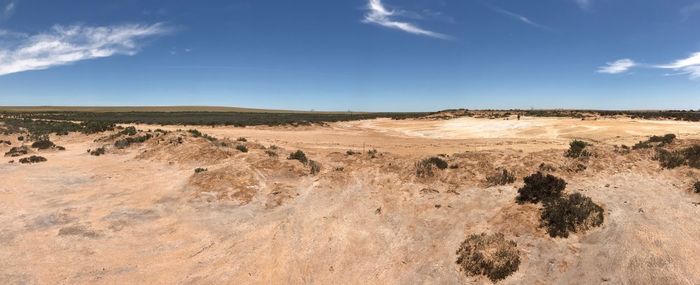 Scenic view of desert against sky