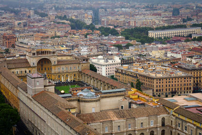 High angle view of rome