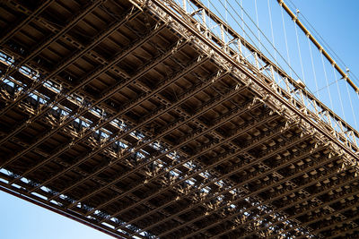 Low angle view of bridge against sky