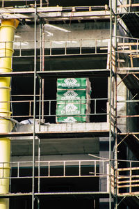 Low angle view of building at construction site