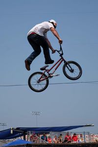 Man riding bicycle