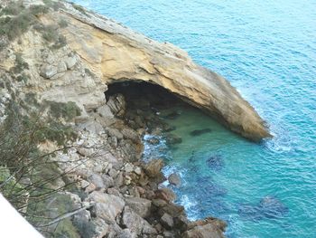 Rocks in sea