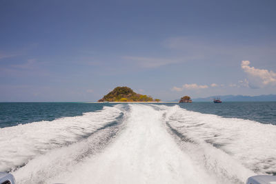 Panoramic view of sea against sky