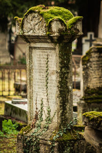 Close-up of old stone structure