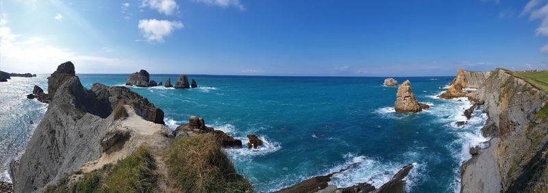 Panoramic view of sea against sky