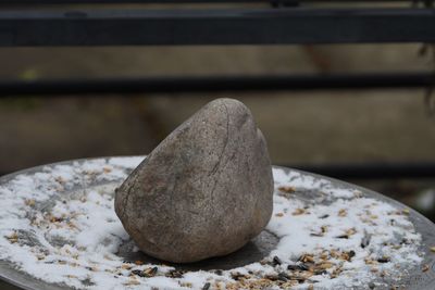 Close-up of stone on rock