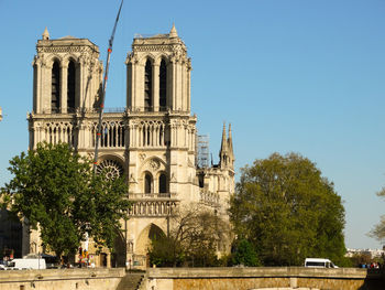 Low angle view of historical building against sky