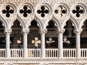 Corns and canals of venice. walking through history. italy