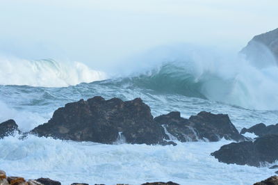 Rock formations in sea