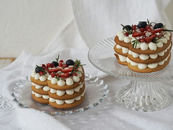 Close-up of cake on plate