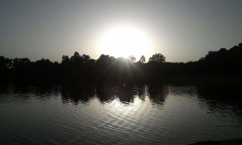 Sunset over lake