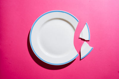 High angle view of empty coffee on table