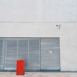 Close-up of red wall