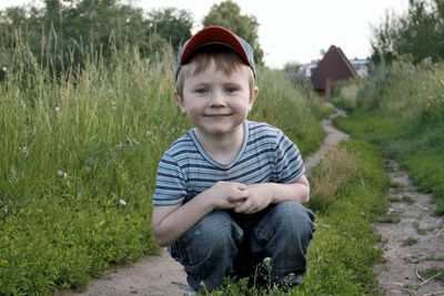 Portrait of happy kid